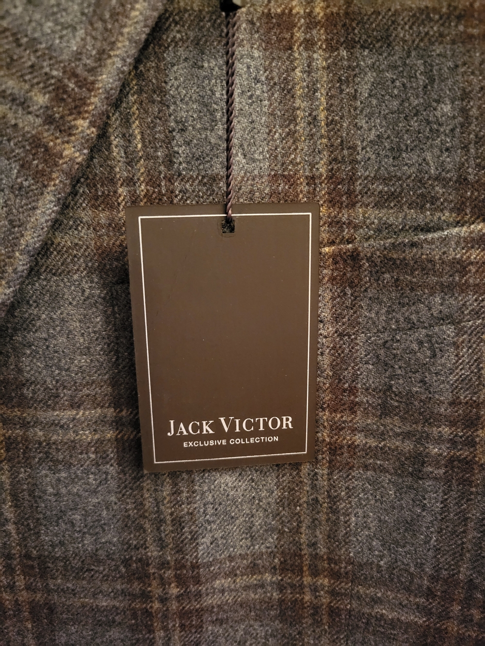 Jack Victor Men's Blue & Brown Plaid Sport Coat - Picture 3 of 7